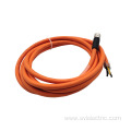 M12 T-CODED 4-PIN FEMALE SHIELD POWER PLUG Cable